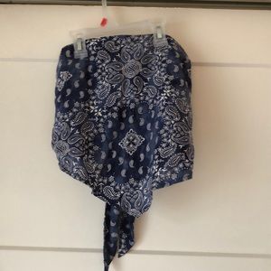 cropped bandana tie shirt